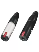 Neutrik NJ3FC6BAG 6,3-as sztereó aljzat lengő, reteszes, fekete ház