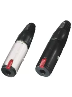   Neutrik NJ3FC6BAG 6,3-as sztereó aljzat lengő, reteszes, fekete ház