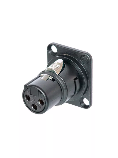 Neutrik NM3FDB csatlakozó modul 3 pólusú XLR dugó, fekete ház