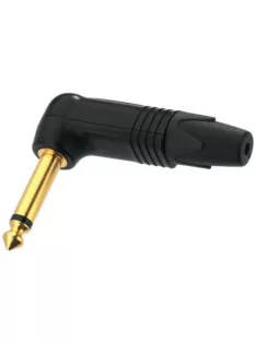   Neutrik NP2RXB 6,3-as monó jack dugó pipa alakú, fekete ház, aranyozott