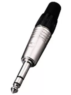 Neutrik NP3C 6,3-as sztereó jack dugó fényes házzal