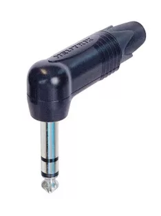   Neutrik NP3RXBAG 6,3-as sztereó jack dugó pipa alakú, fekete házzal