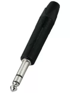 Neutrik NP3XBAG 6,3-as sztereó jack dugó fekete házzal