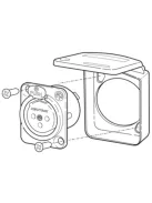 Neutrik SCDX  IP42-es zsanéros védőház – D házas csatlakozók szereléséhez, 4 féle színben