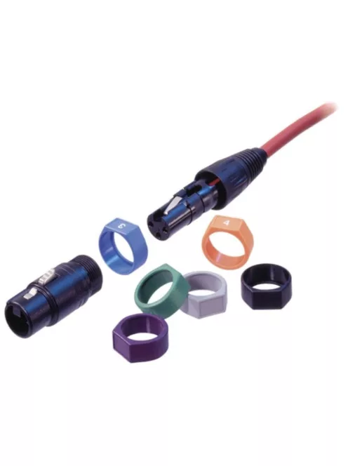 Neutrik XCR8 színes gyűrű NC*X szériához, szürke