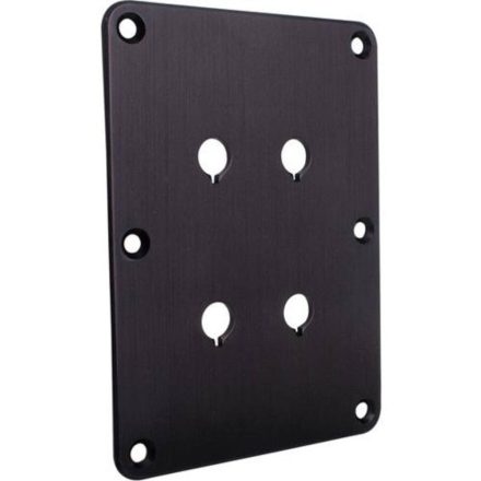 Double binding post plate, black anodized h-140 w-100 th-3mm