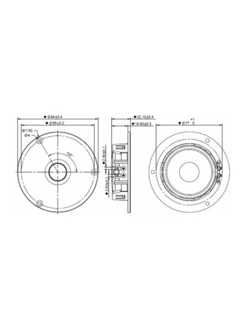 D19TD-05 3/4" Poly Dome Tweeter