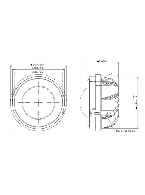 OX20SC00-04 3/4" Fabric Dome Tweeter