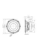 SLS-P830667 8" Paper Cone SLS Subwoofer