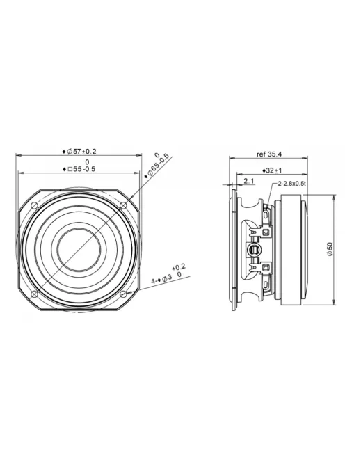 TC7FD00-04 2-1/2" Full Range Paper Cone Woofer
