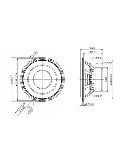 XLS-P830452 10" XLS Subwoofer