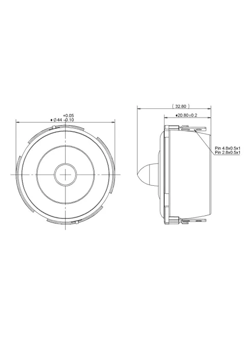 XT25SC40-04 1" Ring Radiator XT Tweeter 4 Ohm