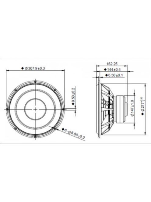 XXLS-P835017 12" Aluminum Cone XXLS Subwoofer