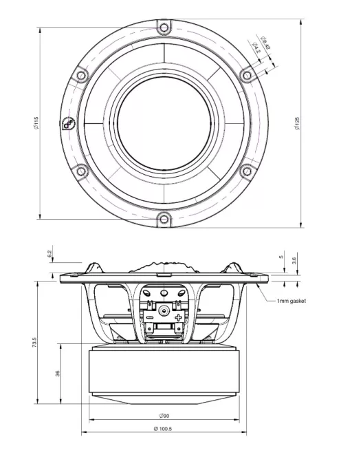 4.0X08-NFC-01 - Purifi Ultra Low Distortion Extended Woofer 4" 8Ω