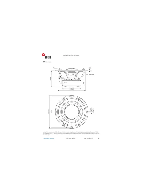 PURIFI PTT6.5M04-NFA-01 Ultra Low Distortion Midrange