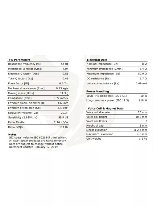 Discovery 18W/8424G00 7" Woofer