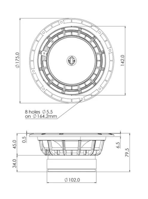SICA 6,5 C 1,5 CP Koaxiális  8+8Ω