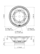 SICA 12 C 2,5 CP Koaxiális, magassugárzó meghajtó nélkül