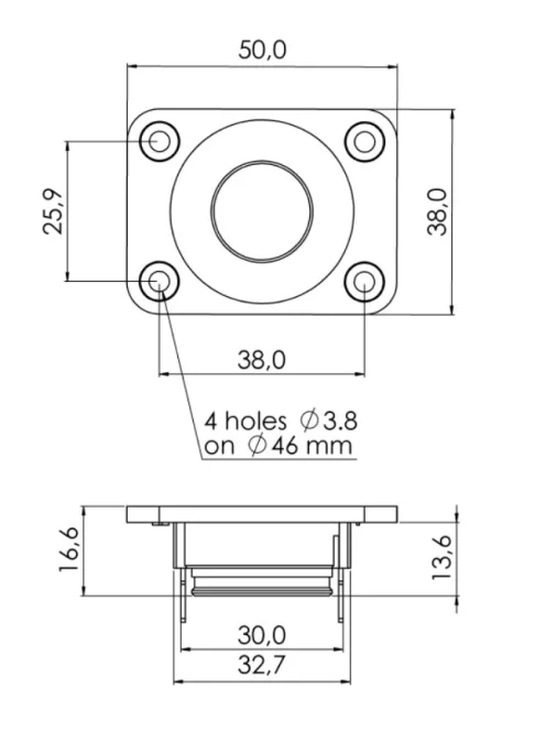 SICA LP 38x50.18/N5 TW Dóm Magassugárzó 4Ω