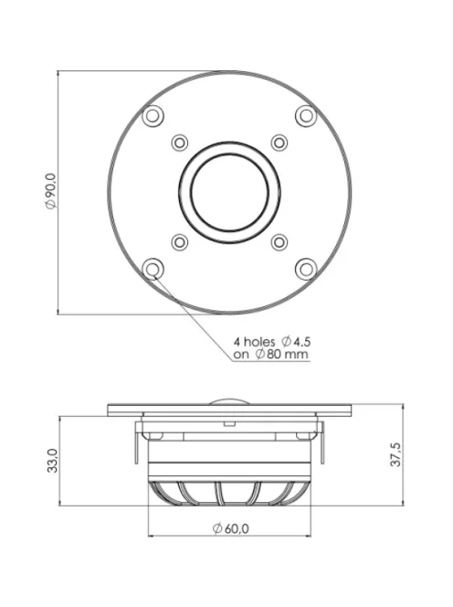 SICA LP 90.28/N92 TW Dóm Magassugárzó 8Ω