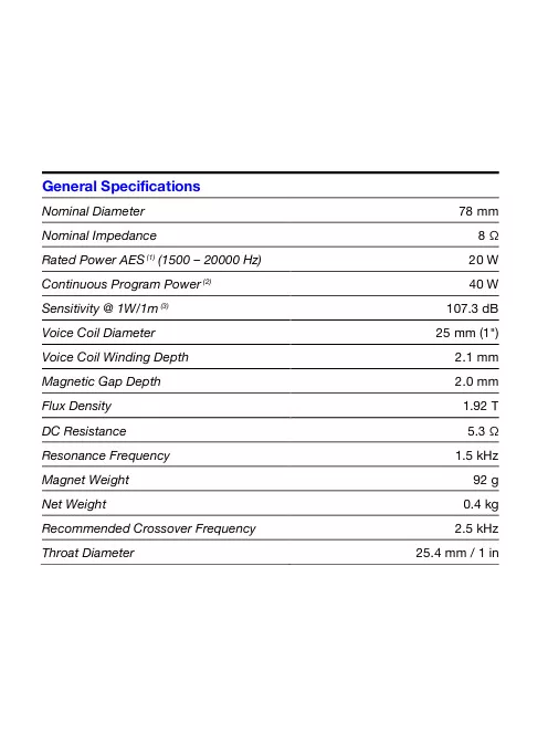 SICA CD 78.26/N92, 8 Ohm Nyomókamrás meghajtó