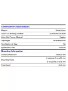 SICA CD 78.26/N92, 8 Ohm Nyomókamrás meghajtó