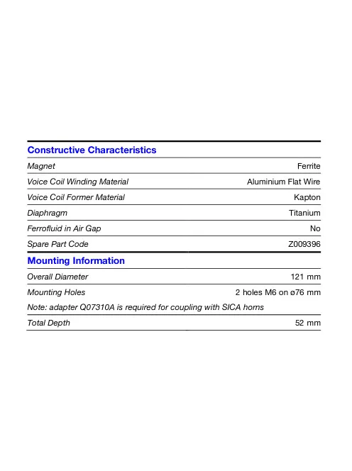 SICA CD 120.44/640 T, 8 Ohm Nyomókamrás meghajtó