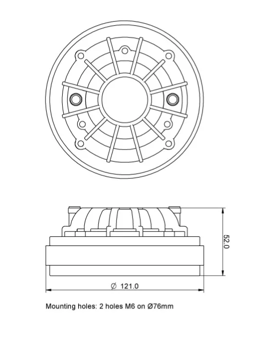 SICA CD 120.44/640 POLY, 16 Ohm Nyomókamrás meghajtó