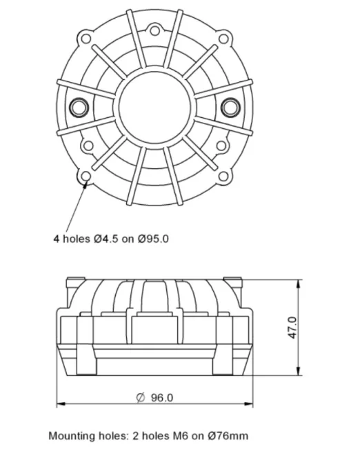 SICA CD 95.44/N240 POLY, 8 Ohm Nyomókamrás meghajtó