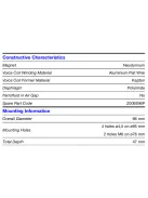 SICA CD 95.44/N240 POLY, 8 Ohm Nyomókamrás meghajtó