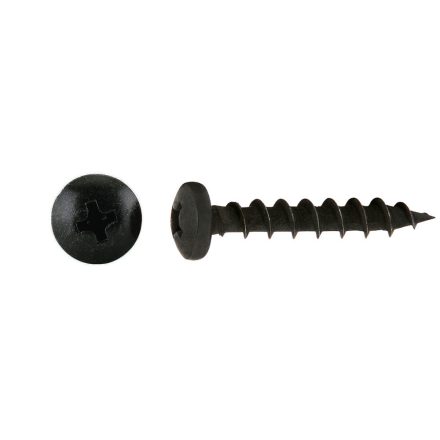 4.2 mm x 25.4 mm Deep Thread Pan Head Screw Black