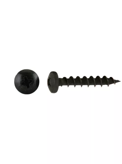 4.2 mm x 25.4 mm Deep Thread Pan Head Screw Black