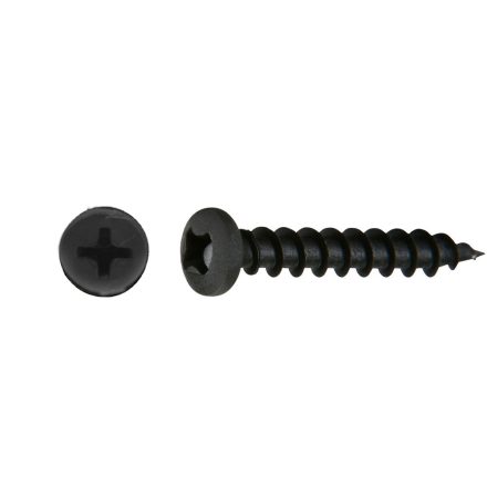 3.3 mm x 25.4 mm  Deep Thread Pan Head Screw Black