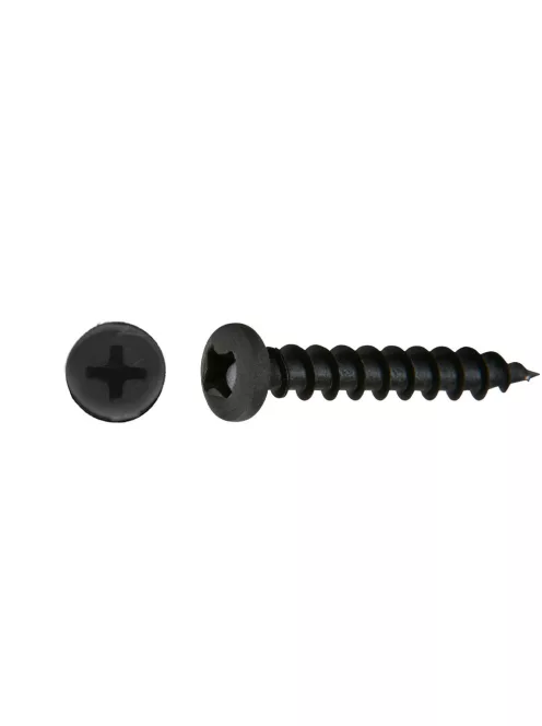 3.3 mm x 25.4 mm  Deep Thread Pan Head Screw Black