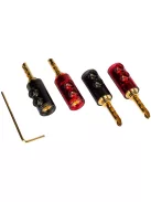 BFA Style Banana Plugs Â with Dual Set Screws and Poly Carbonate Shell 2 Pair