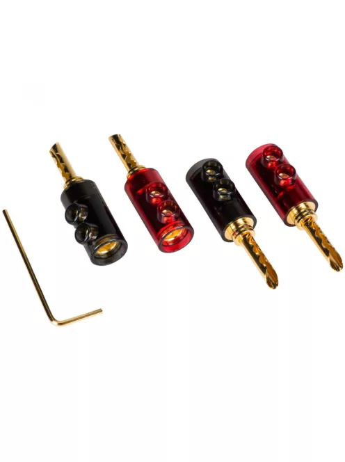 BFA Style Banana Plugs Â with Dual Set Screws and Poly Carbonate Shell 2 Pair