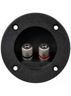   Round Speaker Terminal Cup Satin Nickel Binding Post Banana Jack