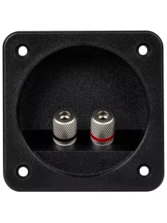   Square Speaker Terminal Cup Satin Nickel Binding Post Banana Jack