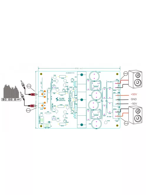 AA-AB32321 2x125W IRS2092 8 Ohm Class D Audio Amplifier Board