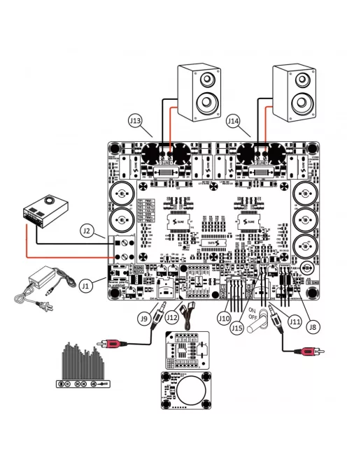 AA-AB32514 2x500W Class D Audio Amplifier Board - T-Amp