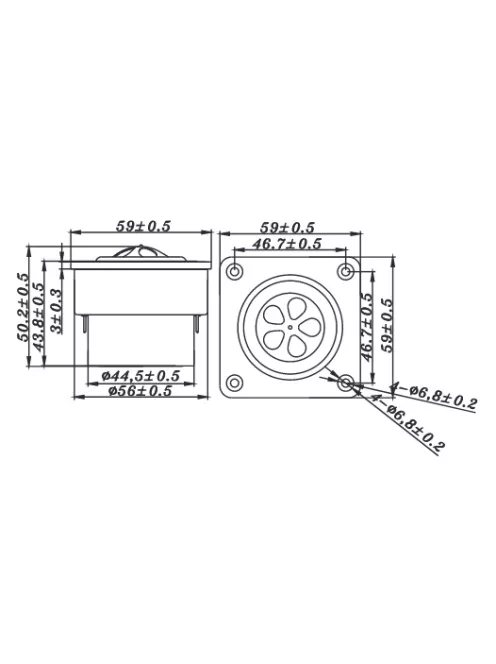 T1-1942SB Speaker Module 2-5/16" x 2-5/16"