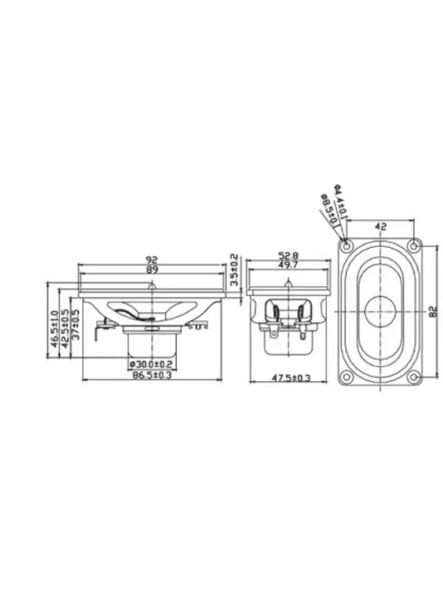 W23-1287SI 2"x3" Driver 4 Ohm