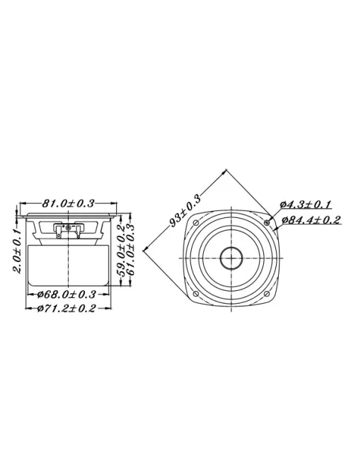 W3-593SF 3" Full Range Silver Cone Driver