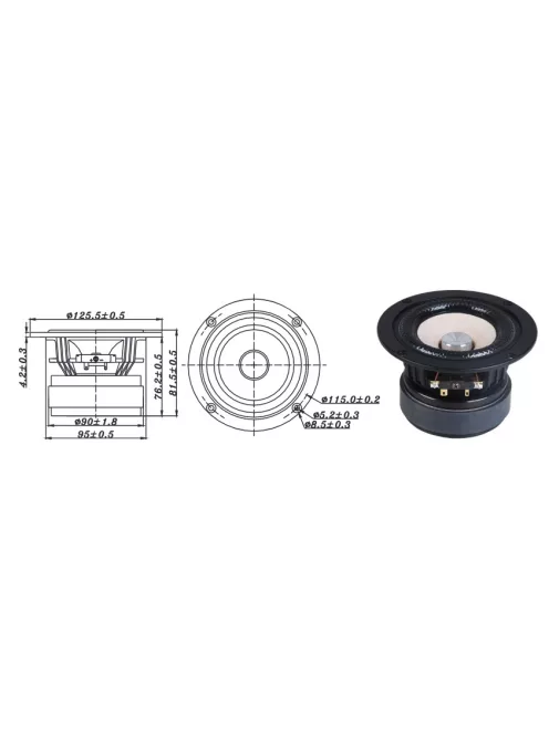 W4-2142 4" Paper Cone Full Range Driver 8 Ohm