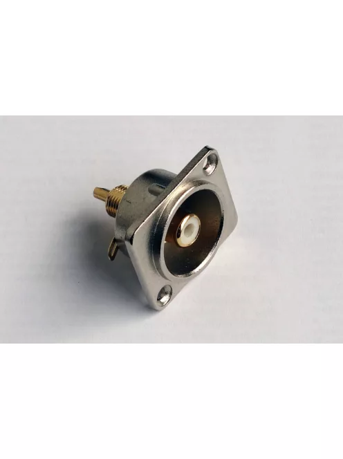 RCA aljzat – beépíthető ‘D’ házas RCA aljzat, aranyozott, ezüst