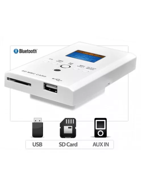 Media Player – MP3 / USB / SD / FM / BlueTooth / AUX média lejátszó, 2 x 15 W - Rögzítés, leját